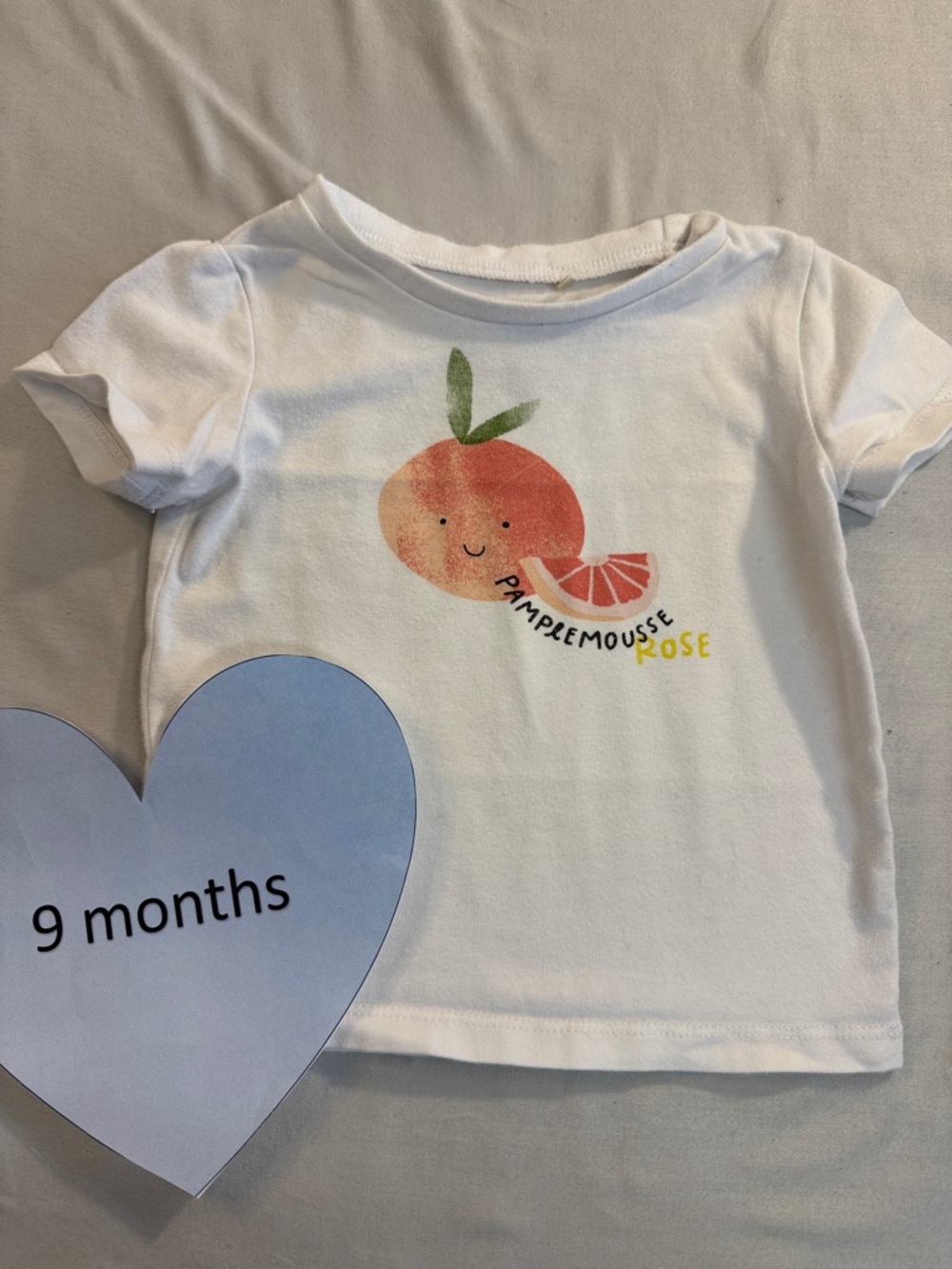 Tag - White Tee with Fruit Design